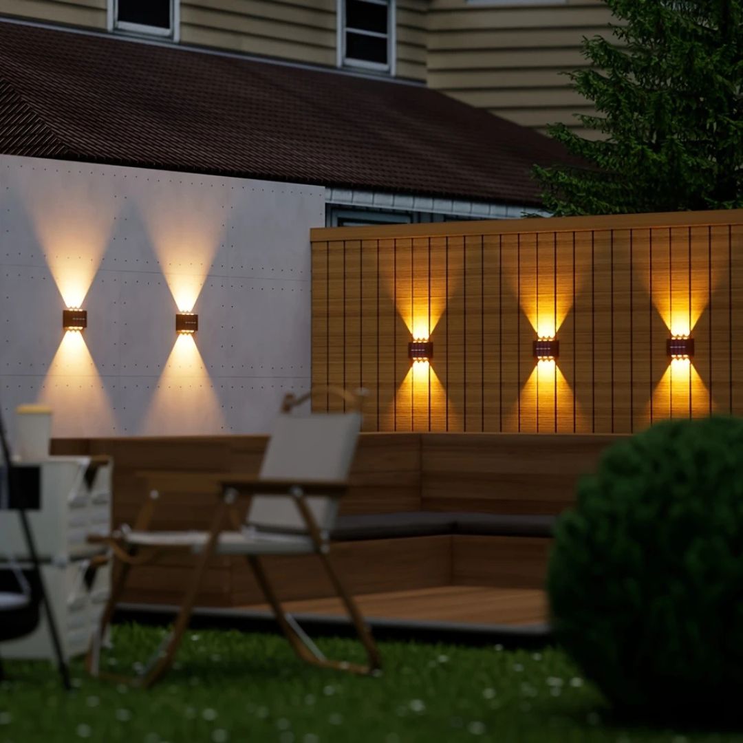 Solarbetriebene Wandleuchte