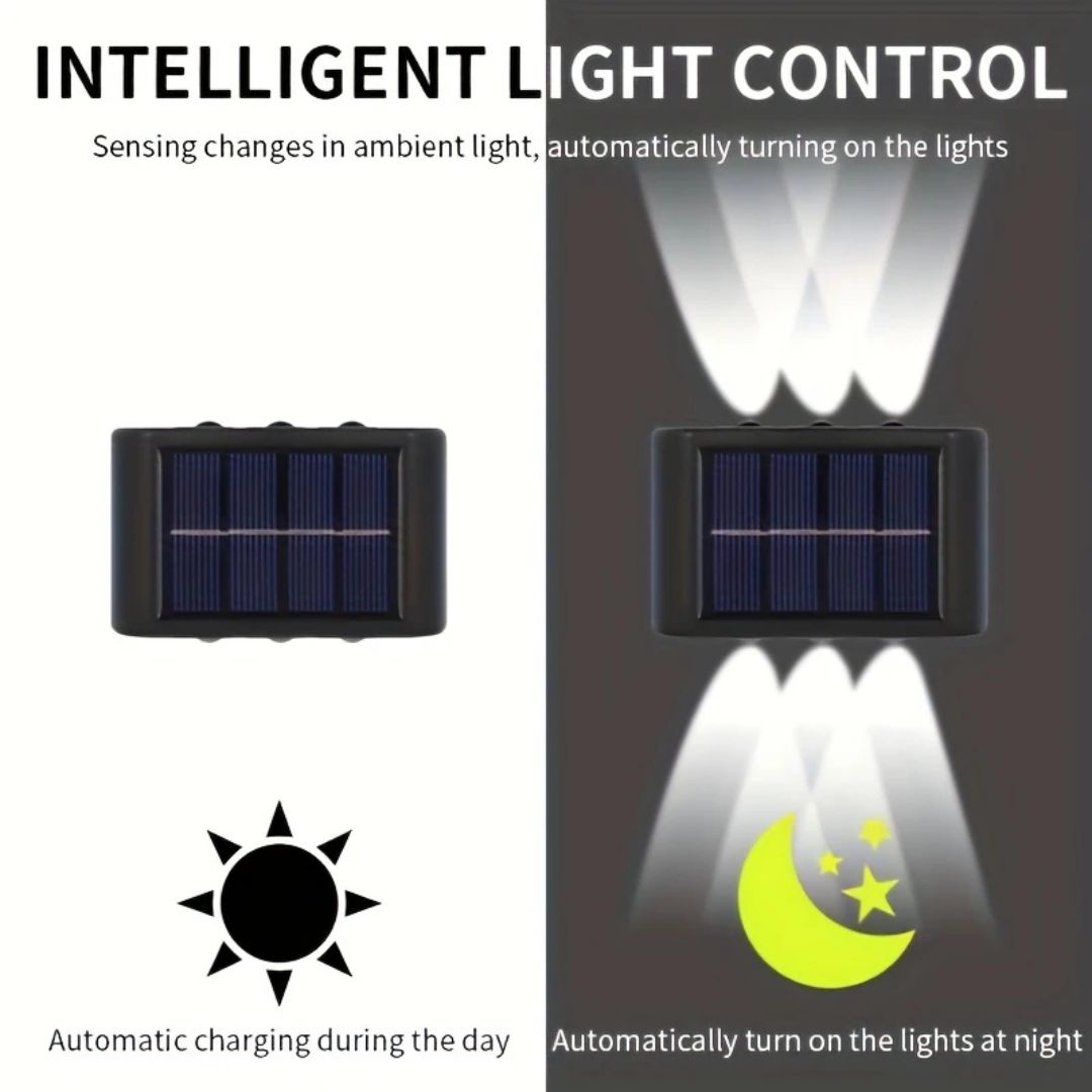 Solarbetriebene Wandleuchte
