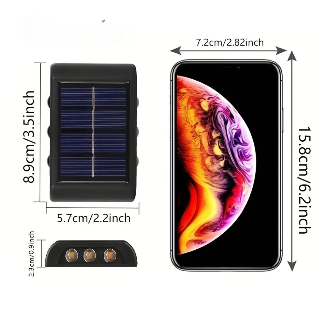 Solarbetriebene Wandleuchte